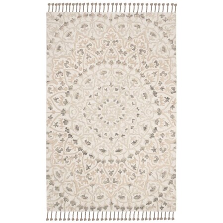 Safavieh 8 x 10 ft. Bohemian Blossom Hand Tufted Area Rug Ivory & Taupe BLM459A-8